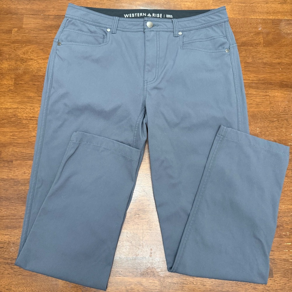Western Rise Evolution Pants Mens 32 Grey Technical Performance Travel Stretch - Picture 2 of 16
